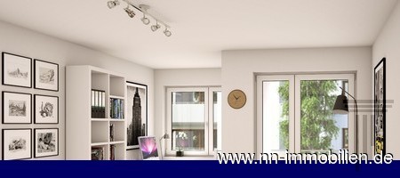 Innenansicht - visualisiert - Wohnbereich mit Zugang zum Balkon Innenansicht - visualisiert - Wohnbereich mit Zugang zum Balkon