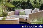 Visualisierung eines Gartenanschlusses einer Erdgeschosswohnung.