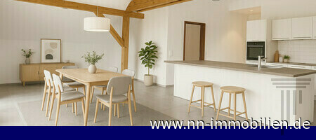 heller und gerumiger Wohn-/Essbereich - mbliert durch KI