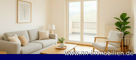 heller und freundlicher Wohnbereich - mbliert durch KI