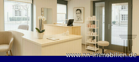 Freundlicher Empfangsbereich  Einrichtung durch KI visualisiert.